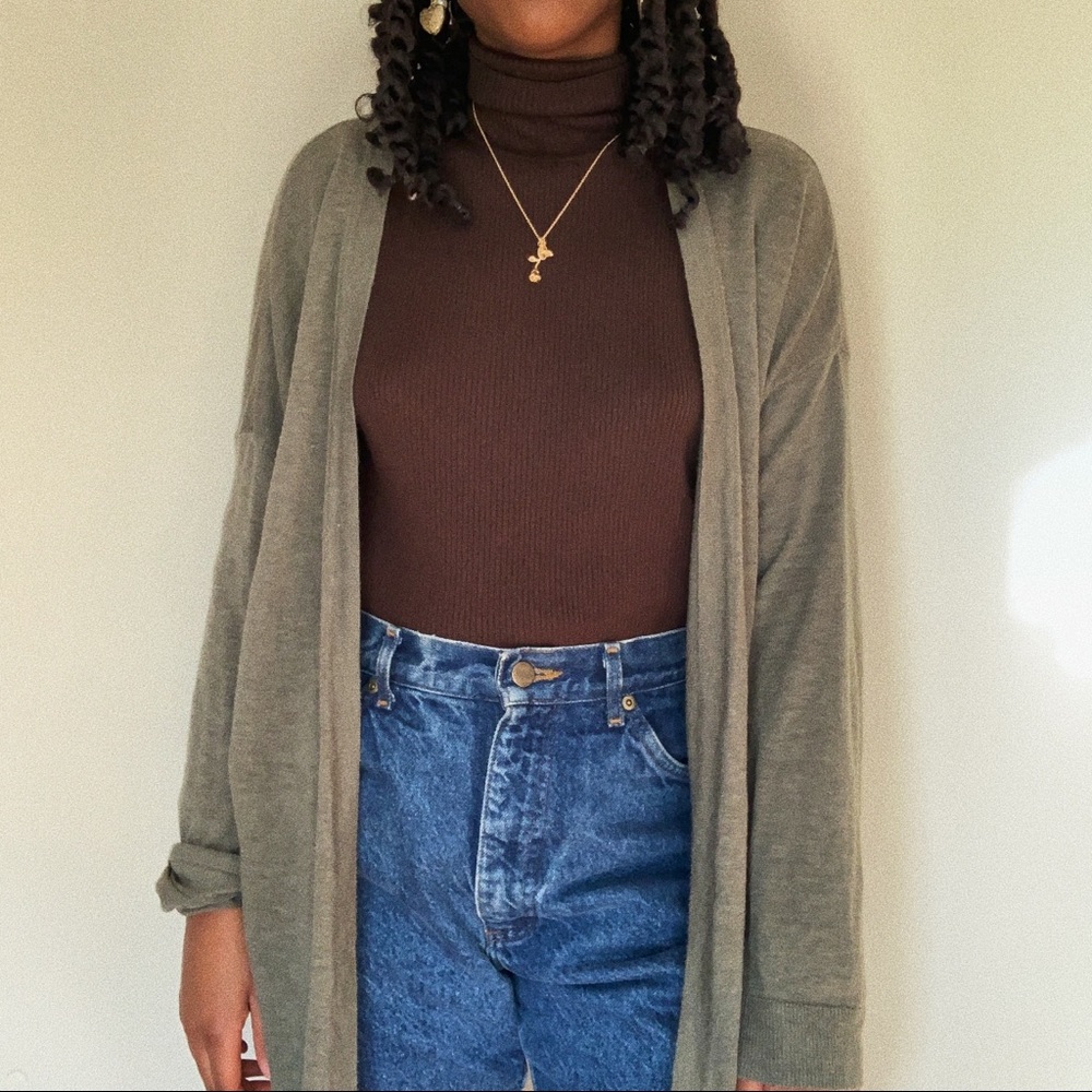 Olive Green Cardigan